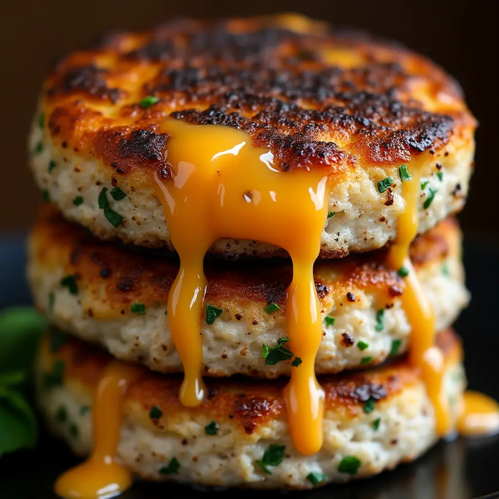 Easy Cheddar Ranch Chicken Burgers