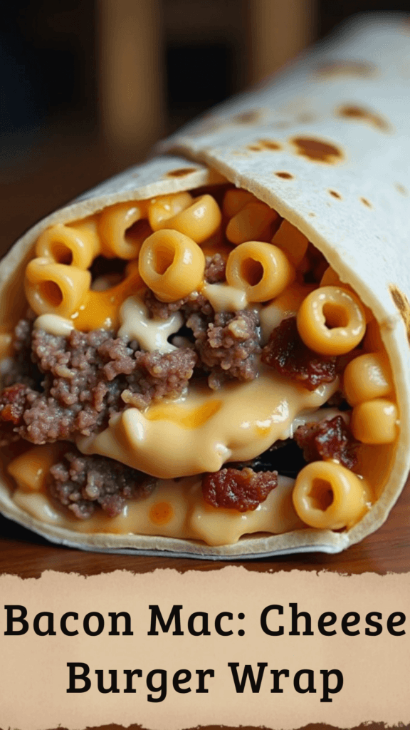 Bacon Mac n Cheese Burger Wrap