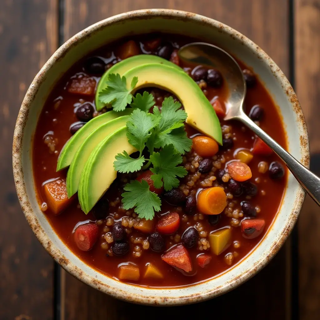 One-Pot Quinoa and Black Bean Chili