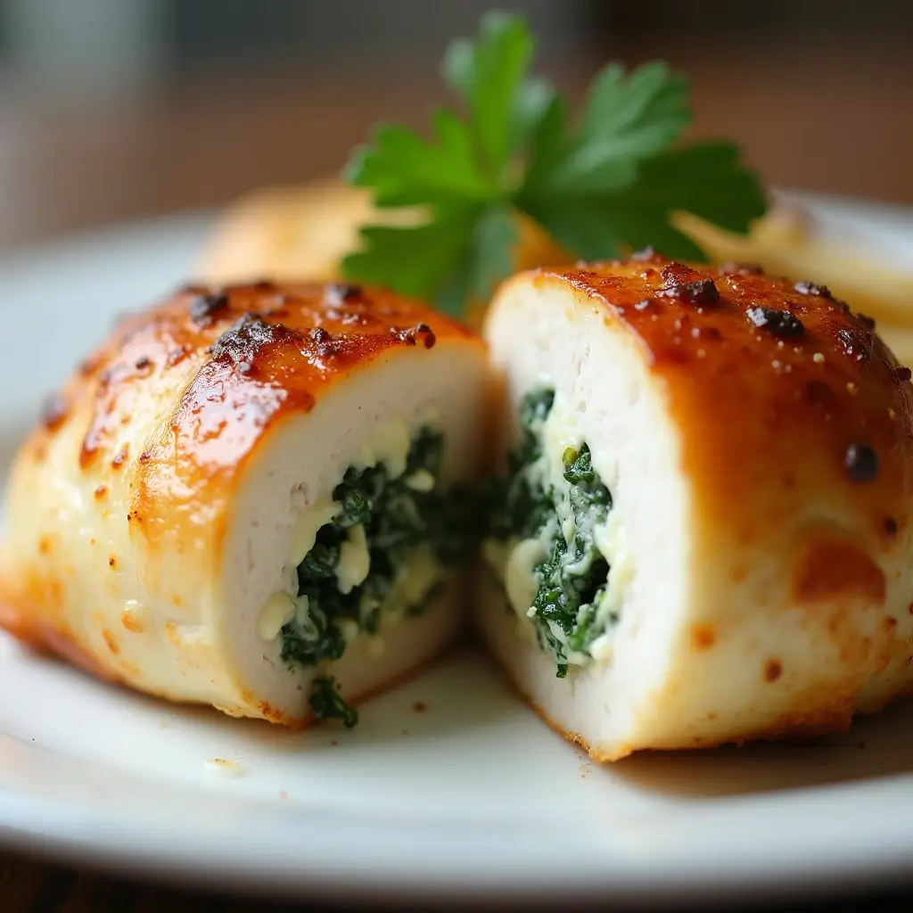 Spinach and Artichoke Stuffed Chicken Breasts